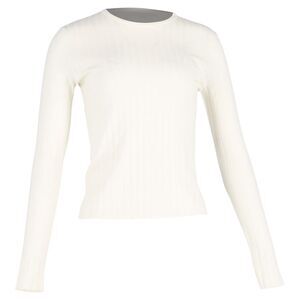 Gabriela Hearst Browning Knit Sweater in Ivory Cashmere Silk